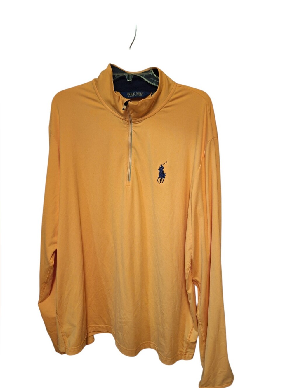 POLO RALPH LAUREN BIG PONY tangerine  POLO SHIRT Long sleeves Men's XXL Preppy